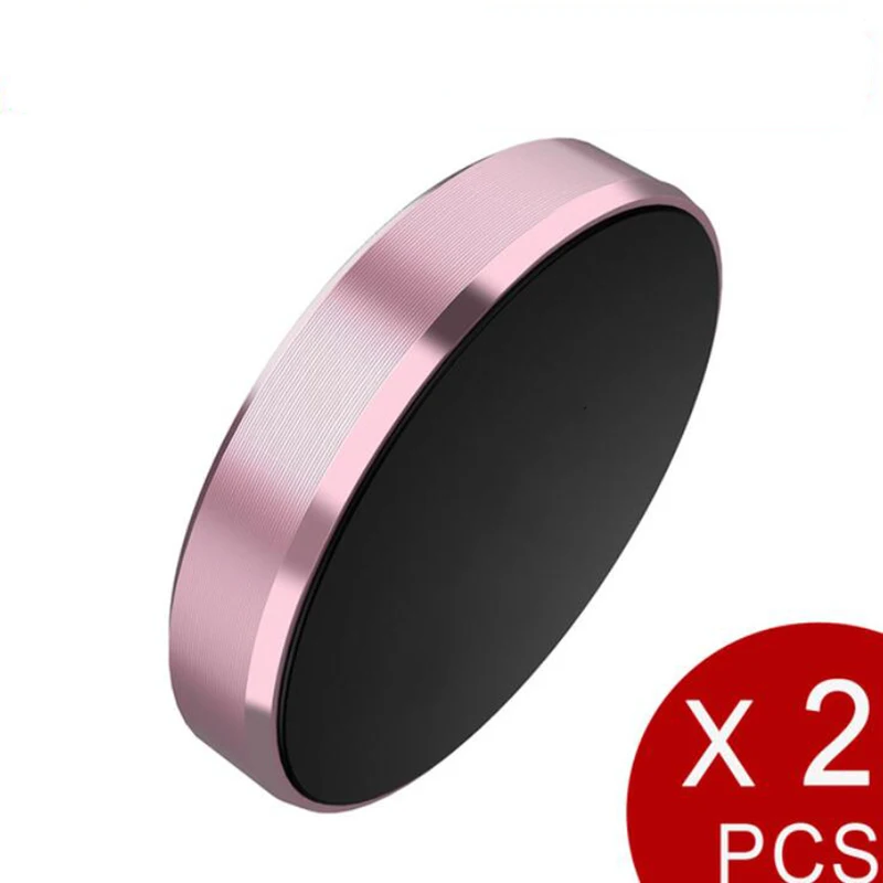 Rose gold 2PCS Универсальная Магнитная автомобильная подставка для телефона, кронштейн для iPhone X 7, samsung, Xiaomi, подставка для мобильного телефона, gps, инструменты для стайлинга автомобилей - Цвет: Rose gold 2PCS