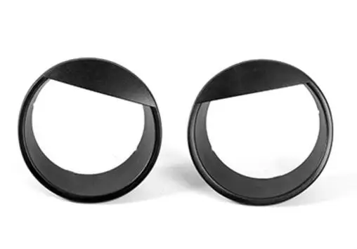 A Black 2PCS ABS хром автомобиль Стайлинг передние фары крышка рамка отделка наружное украшение 2шт 9 шт для Jeep Wrangler JK 2007- аксессуары - Цвет: A Black 2PCS