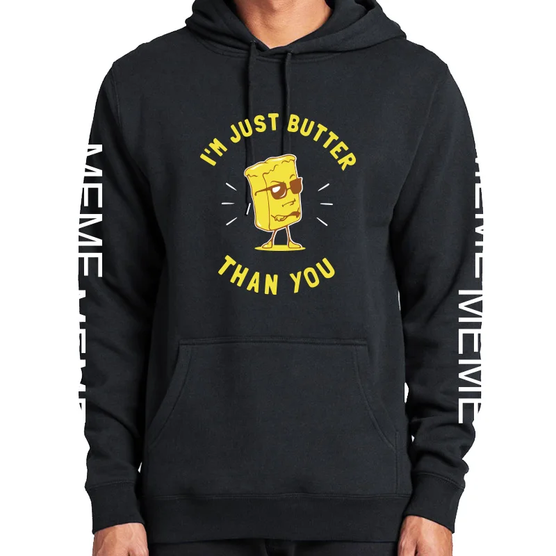 Nice To Meat You Hoodies Meme Hot Internet Design Tops Humor Cartoon Thick Funny Pun Sweatshirts Pullover