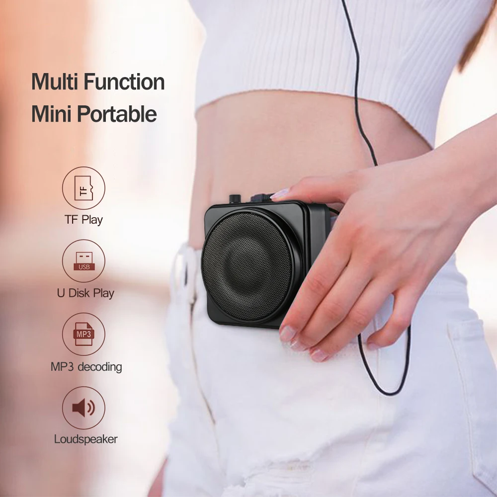Aker MR2500W 22W Portable Wireless Bluetooth 2200mA Voice Booster Amplifier Speaker Headset Microphone 3
