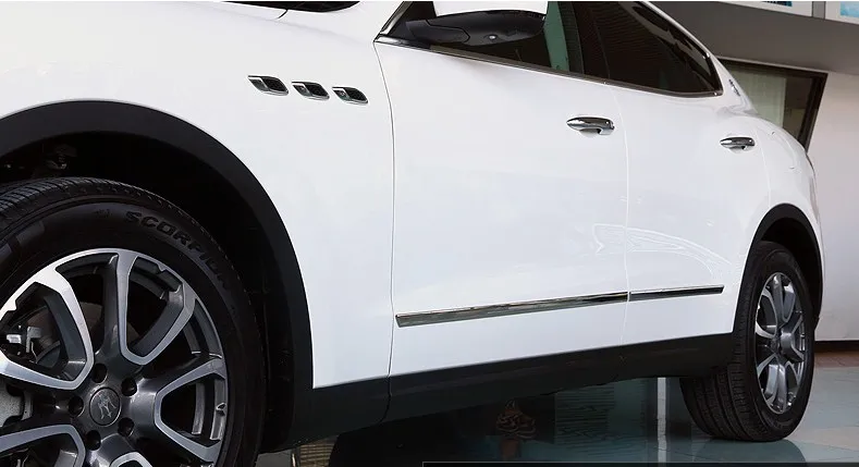 Qirun дверь автомобиля пластины полосы защиты для Maserati levante передние и задние Анти-Царапины Силиконовые бампер полосы