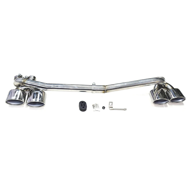 Выхлопная труба из нержавеющей стали 4 выхода глушитель модернизация C63 для 09 13