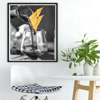 

Custom Poster Water Glass cup#a Canvas Wall Art Picture Set Posters Home Decor Prints Abstract Prints for Room20-0630-55