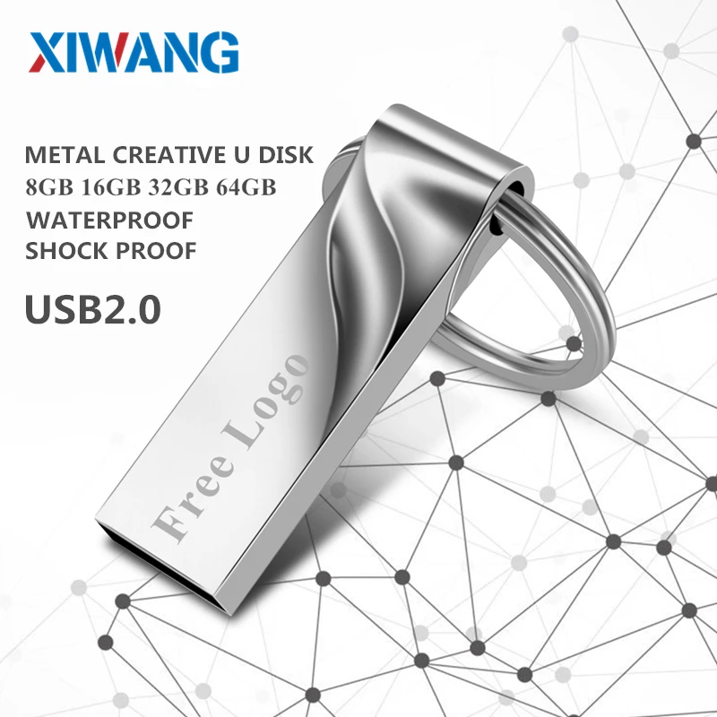 

2019 Creative usb flash drive 128GB 64GB metal key pendrive 32GB pen drive 16GB 8GB USB 2.0 Flash memory stick Free custom LOGO