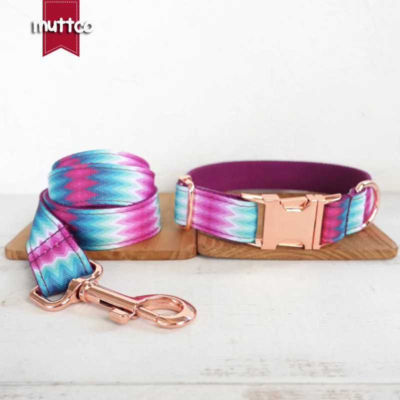 Muttco Di Vendita Al Dettaglio Speciale Self-Design Collare Per Il Cane Il Viola Della Banda Collare Di Cane 5 Formati Udc009M
