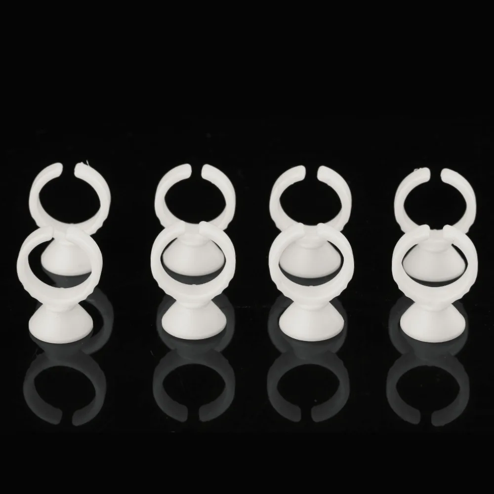 100pcs/SET Wholesale Plastic White Tattoo Ink Ring For Eyebrow Permanent Makeup L/M/S Size Tattoo Ink Holders