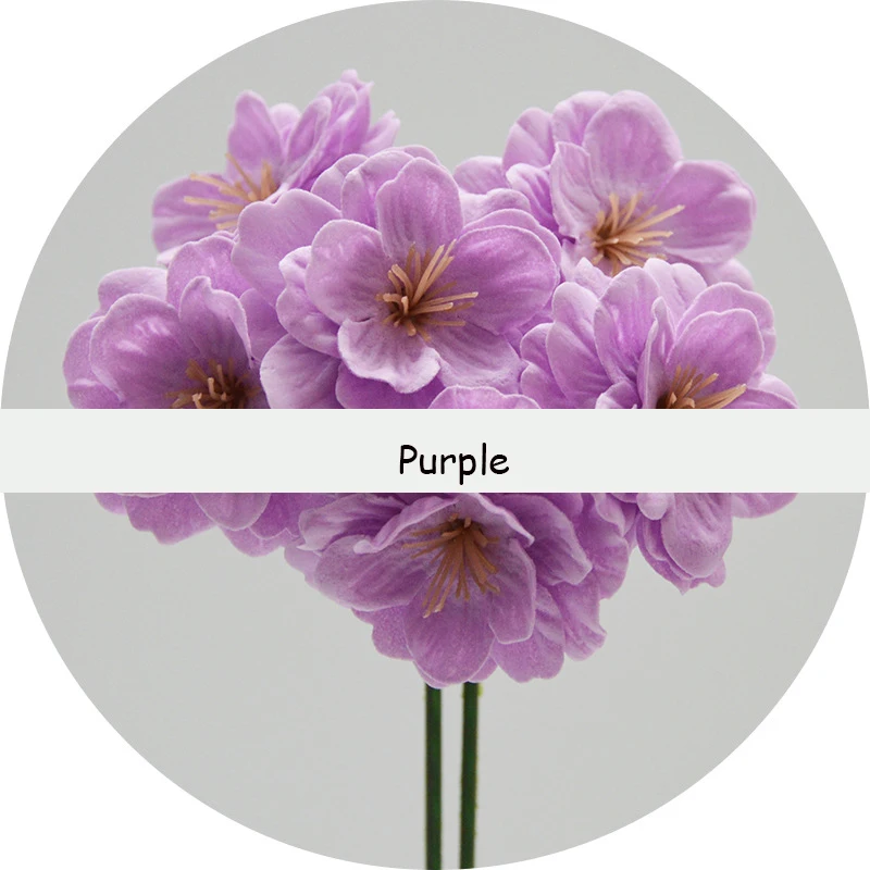 purple 50 шт. Дешевое мыло вишневые цветы головы Романтическая свадьба день Святого Валентина подарок свадебный банкет украшение дома ручной цветок искусство - Цвет: purple