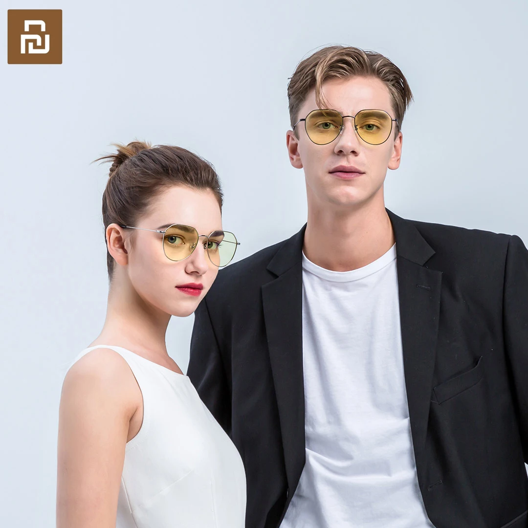 Youpin ANDZ metal geometric frame anti-blue glasses 46% blue blocking rate 92% transmittance fashion | Электроника