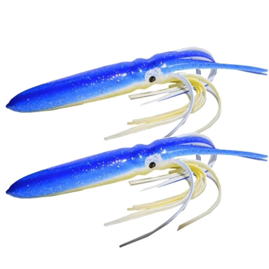 Set of 2 PCS Octopus Skirted Trolling Lures Marlin Tuna Wahoo Saltwater Fishing Lures for Saltwater Freshwater Fishing