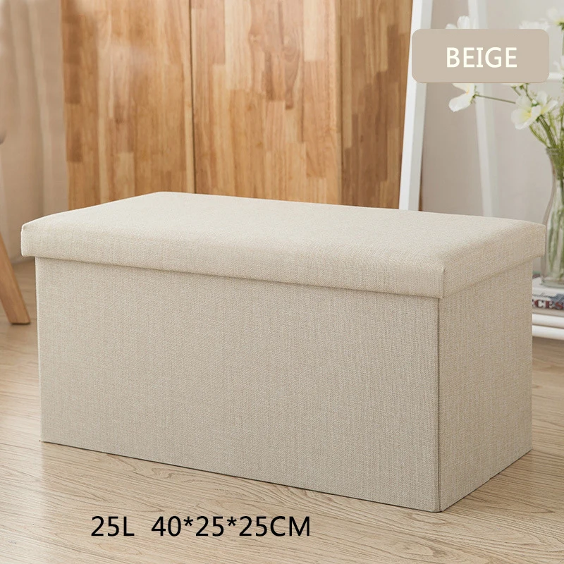 25L Beige 25/47L многофункциональная коробка для хранения диван удобное кресло диван табуреты Пуфики(пуф для хранения Poef скамеечка для ног 6 цветов мебель - Цвет: 25L Beige