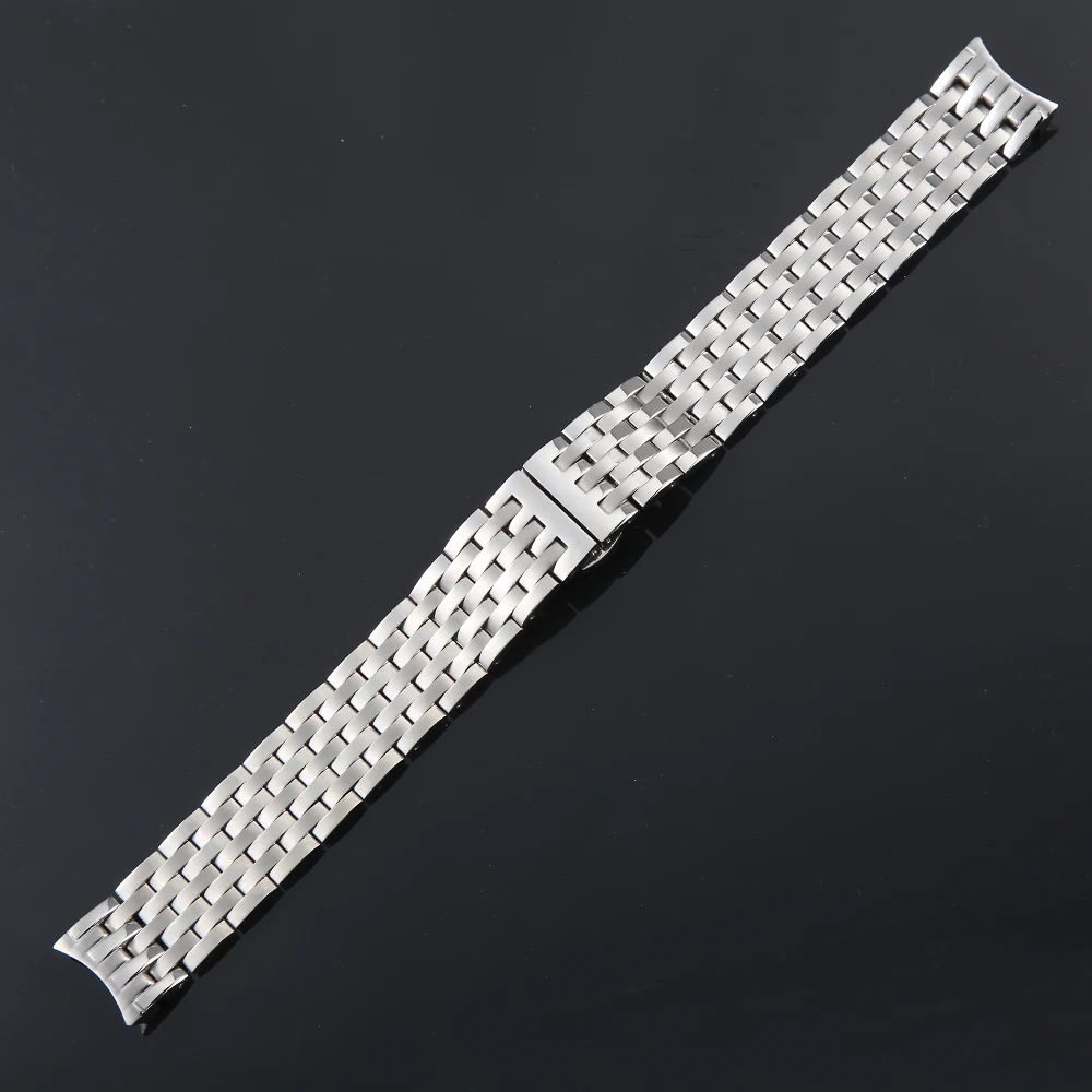 20 мм ремешок для часов из нержавеющей стали для Tissot t063617 t063637 t063610A серебряный мужской браслет на запястье разворачивается Мужская Т-образная застежка