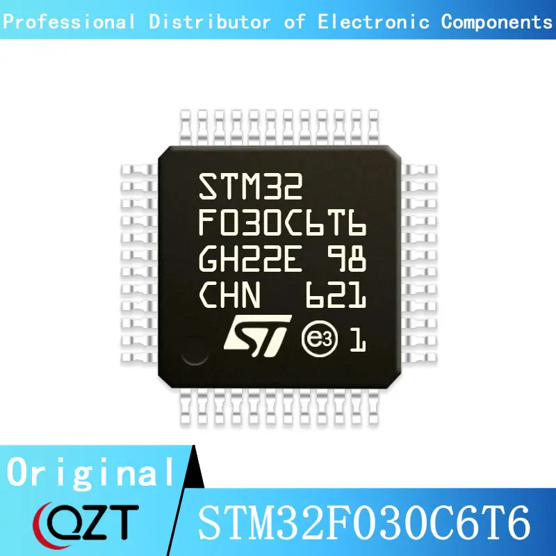 10piece 100% new stm32f030c8t6 stm32f030c6t6 stm32f 030c8t6 stm32 f030c6t6 qfp 48 chipset 10pcs/lot STM32F030 STM32F030C6 STM32F030C6T6 LQFP-48 Microcontroller chip New spot