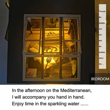 

With Furniture Birthday Dollhouse Kit Kids Gift Model Miniature 1:24 Assembly Simulation Jigsaw Toys Wooden 3D DIY