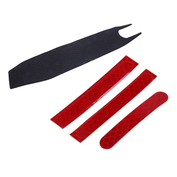 

4 Pcs for Ninebot Kickscooter Electric Scooter Parts: 1 Pcs Foot Pad Sticker Deck & 3 Pcs Wheel Tyre Cover Protective Shell Refl