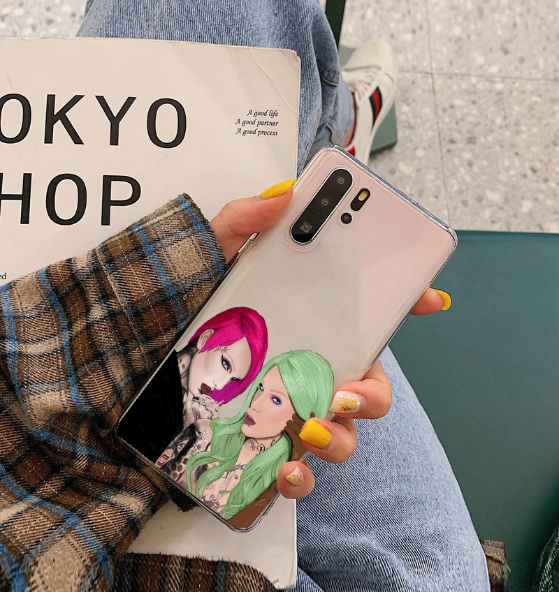 Модный чехол Jeffree Star прозрачный ТПУ силиконовый чехол для телефона для huawei P8 P9 P10 P20 P30 Lite Pro mate 10 mate 20 mate 30pro - Цвет: TPU
