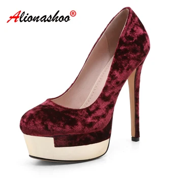 

Wedding shoes bride stiletto high heels party shoes for women ladies pumps extreme high heels platform heels evening shoes 34-43