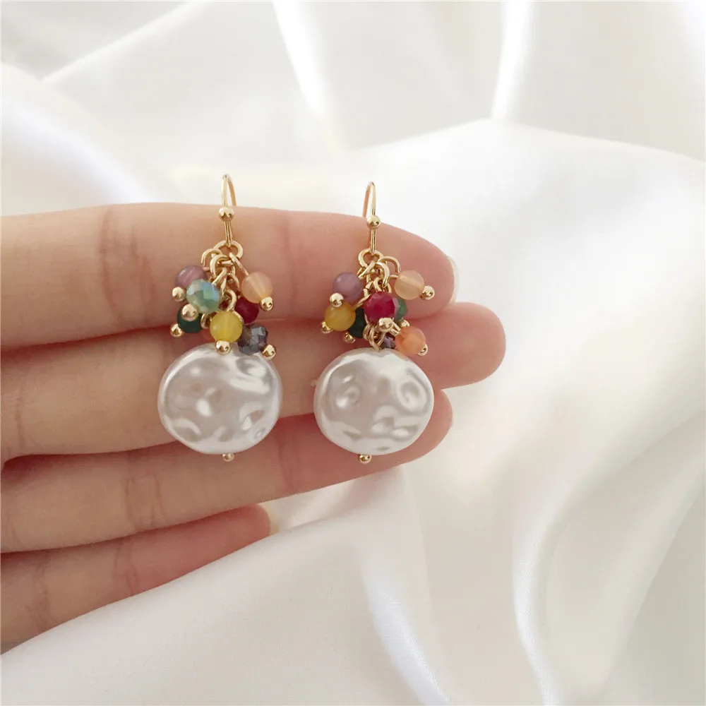 Long Tassel Simulated Pearl Drop Earrings Women Gift Bijoux Korean jewelry Gold Color