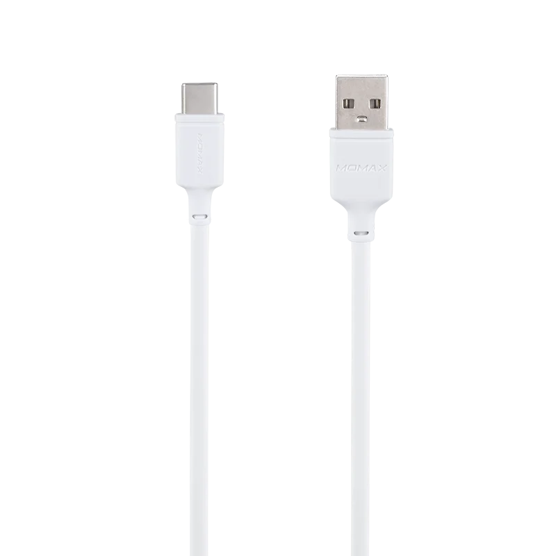 white Маленький белый кабель MOMAX(TYPE C-USB a-0.3m/1 м) мягкий для использования 3а большой ток жирная линия сердечника армирования - Цвет: white