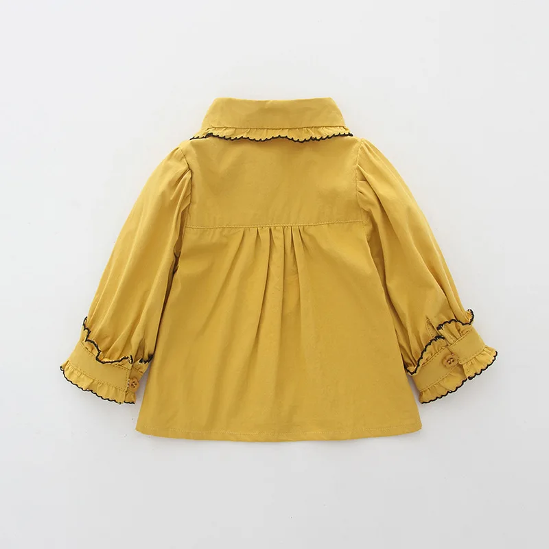 

Idea Girls Spring Clothing Shirt 2018 New Style Korean-style Fold-down Collar Cardigan Tops Baby Fashion Princess Childrenswear