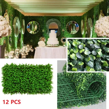 

12PCS 40x60CM The Background Wall Of The Faux Boxwood Panelling Fence Decorates The Garden Wall Plants