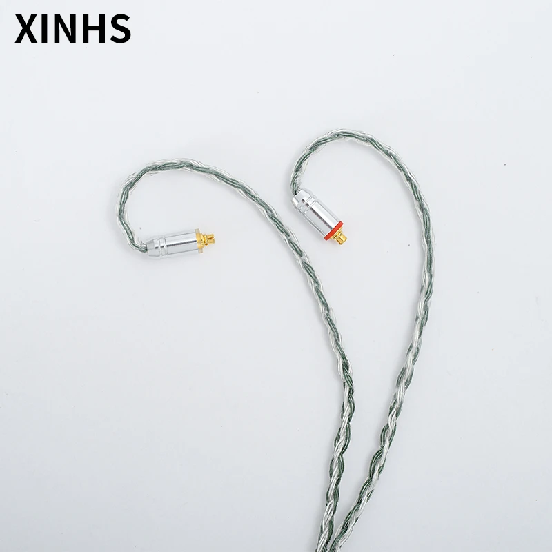 Xinhs-fio de Fone de Ouvido de Cobre Banhado a Prata Cabo de Atualização Mmcx 078 mm Pinos Qdc Tfz Hifi Se535 Ue900s 24 Fios - Image 6