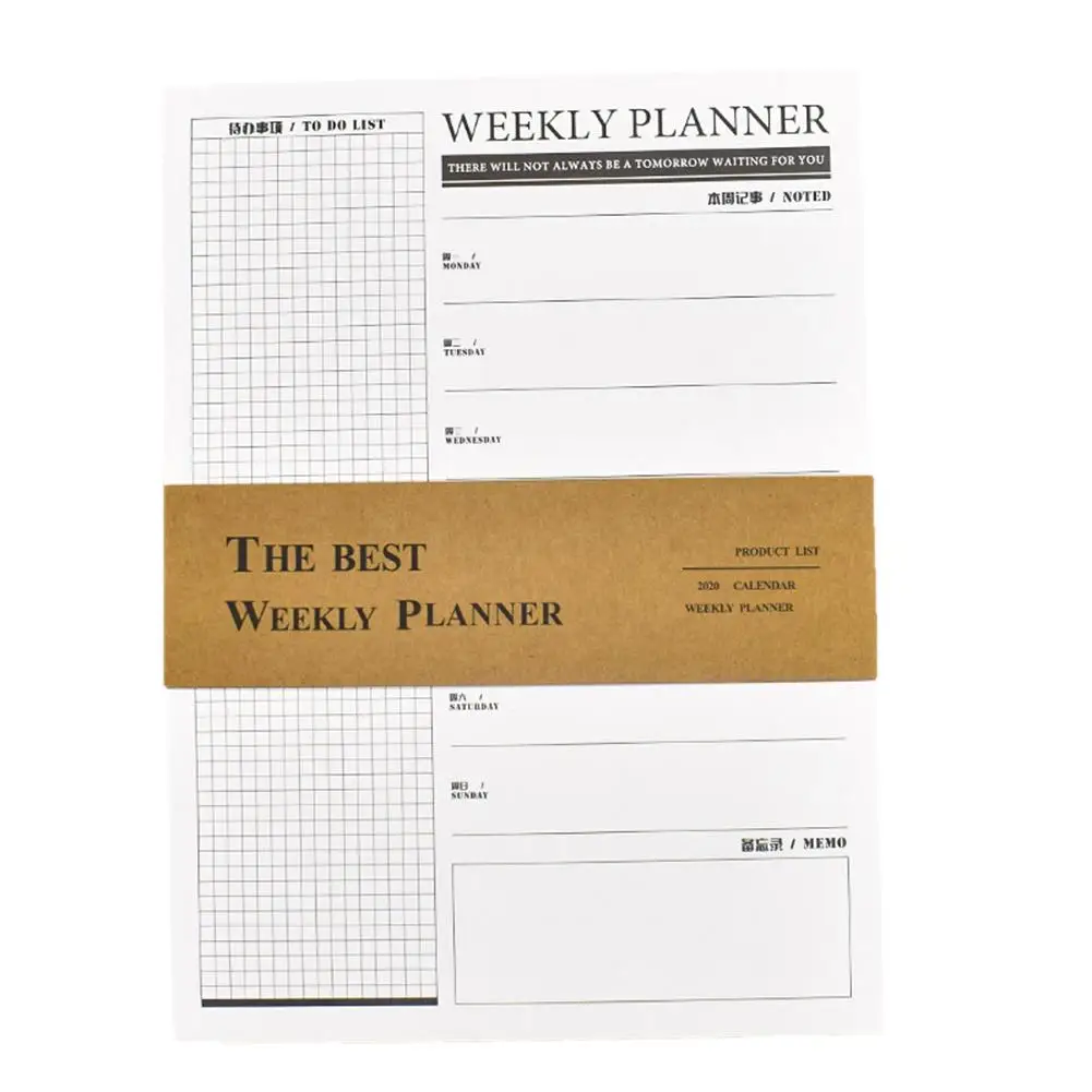 

2020 Notebooks Agendas Planner Diary Weekly Spiral Organizer Libretas A4 Note Books Monthly Kraft Paper Schedule Filofax