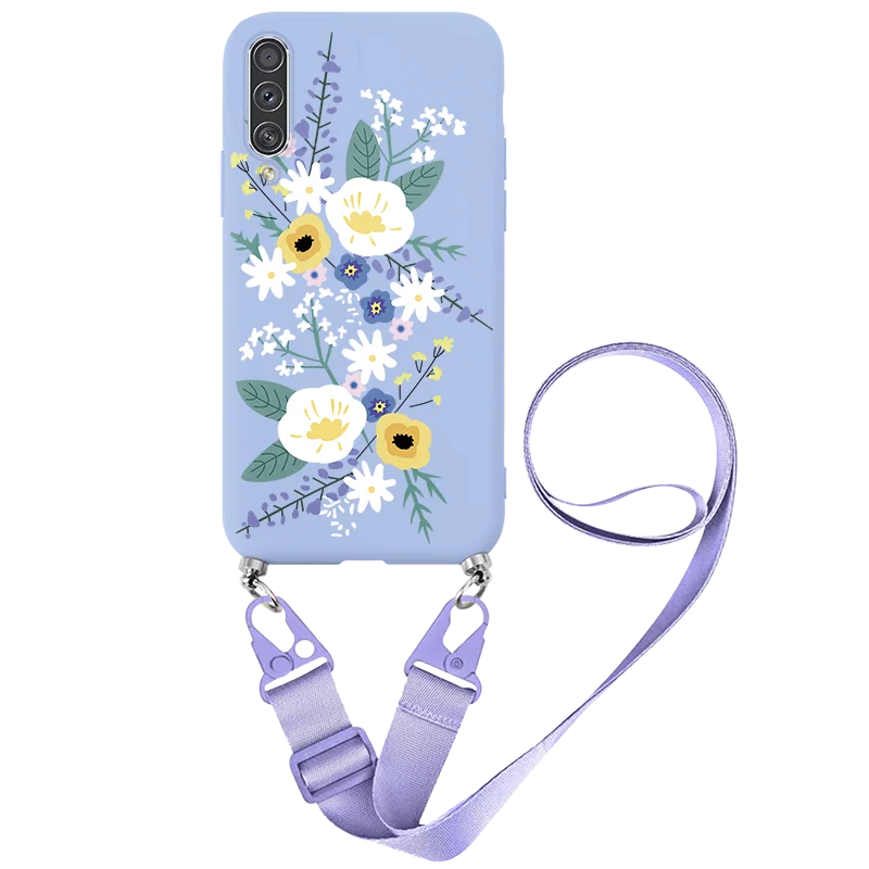 silicone cover with s pen Luxury Cord Rope Chain Lanyard Cases For Samsung Galaxy A50 A50s A30s For Samsung A50 A30s A 50 A 30 S Necklace Strap Fundas TPU kawaii samsung cases Cases For Samsung