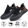 Safety Work Shoes  Men Steel Toe Cap Anti-smashing Working Boots Breathable Outdoor Construction Mesh Sport Shoes Plus Size ► Photo 1/6