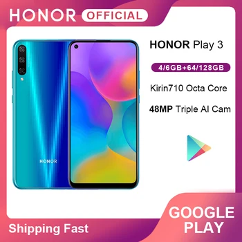 

Original Honor Play 3 Google Play Kirin 710 F Octa Core Smartphone 48MP AI Triple Cameras 6.39" Android P Mobile Phone