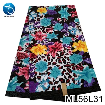 

LIULANZHI prints wax nigerian new design 6 yards polyester fabric dress wax fabric tissu ML56L24-40
