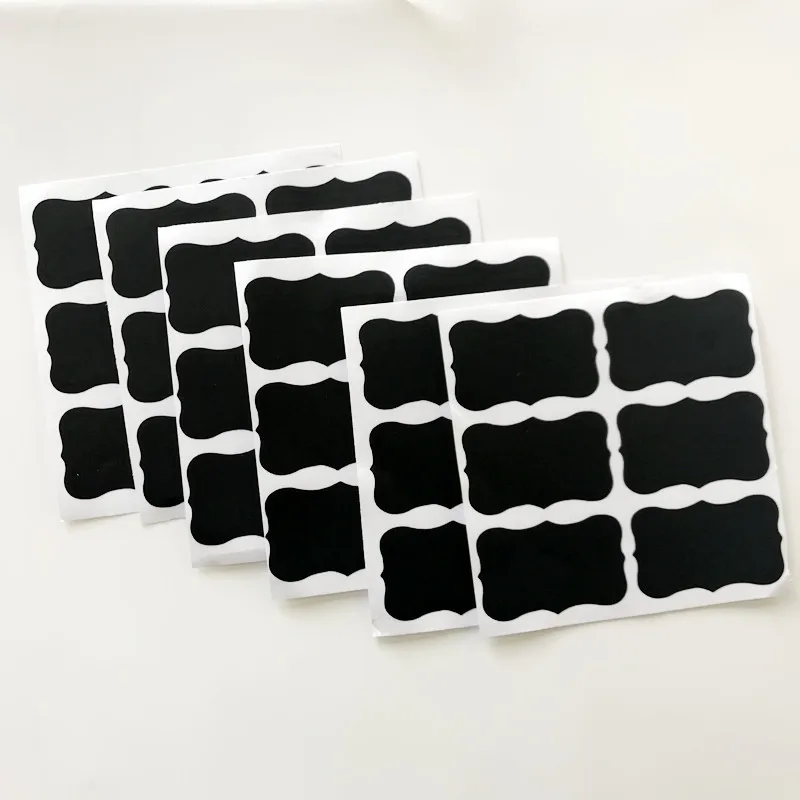 Blackboard Stickers Carved Small Label a Set of = 36 PCs Foreign Trade Hot Selling Polygon Size 5X3.5 Cm