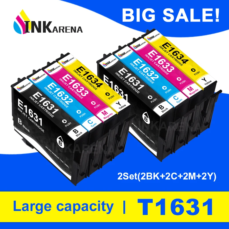 Cartuccia Di Inchiostro Wf-2530 T1631 Per Epson Wf 2630 2650 Stampante Compatibile Per La Forza Lavoro Di Wf-2010W Wf-2510 Wf-2520Nf Wf-2530 Wf-2540