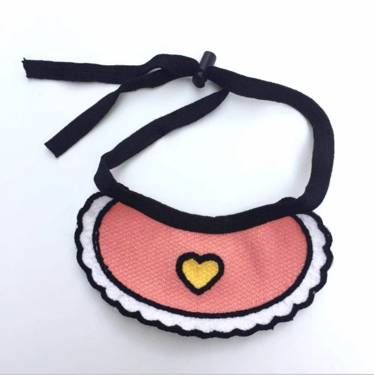 Pink love Simsert слюнявчик для питомцев, шарф, ошейник, собачий нагрудник, шарф, кошачий шарф, аксессуары для питомцев ручной работы, ошейник, треугольная повязка, аксессуары для питомцев, кошек, 85 - Цвет: Pink love