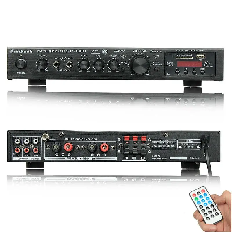 poder surround, 298bt, alta resolução, áudio player, subwoofer