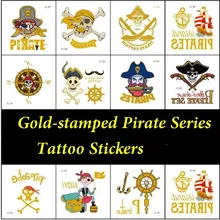 10 шт, Экологичная Водонепроницаемая Пиратская Татуировка наклейка индивидуальные вечерние татуировки для ролевых игр