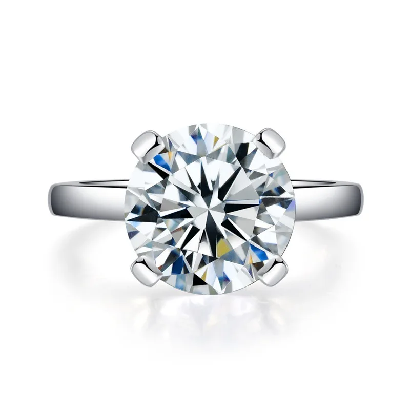 

Rings For Women 3.5 Carat Solitaire Wedding Rings 925 Silver Round Cut Zirconia Engage Rings Engagement Party gift