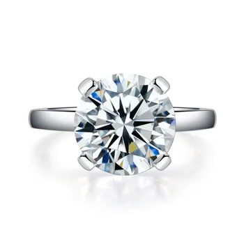 

Rings For Women 3.5 Carat Solitaire Wedding Rings 925 Silver Round Cut Zirconia Engage Rings Engagement Party gift