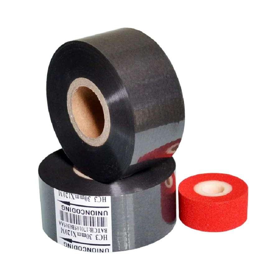 Black Width 30mm length 120m hot stamping expiration date ribbon for packing bags | Инструменты