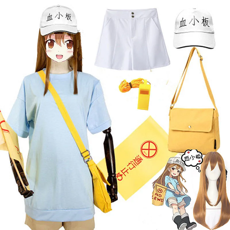 主图atelet-Outfit-Costume-Halloween-Cosplay-Hataraku-Saibou-Clothing-T-shirt-Pants-Hat.jpg_640x640_副本