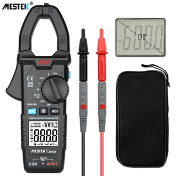 

MESTEK Digital Clamp Meter 600A AC Current AC/DC Voltage Ohm True RMS Auto Range VFD Capacitance NCV Tester Ammeter Multimeter