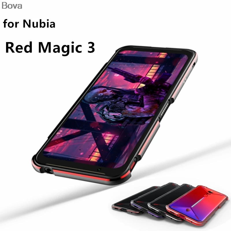 Чехол для Nubia Red Magic 3 роскошный Ультратонкий алюминиевый бампер ZTE 3s + 2 пленки (1