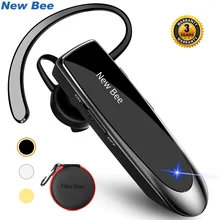 New Bee Bluetooth 5.0 Wireless Headset Earbuds Earpiece with Mic Mini Handsfree Earphones 24Hrs Headphones for iPhone xiaomi