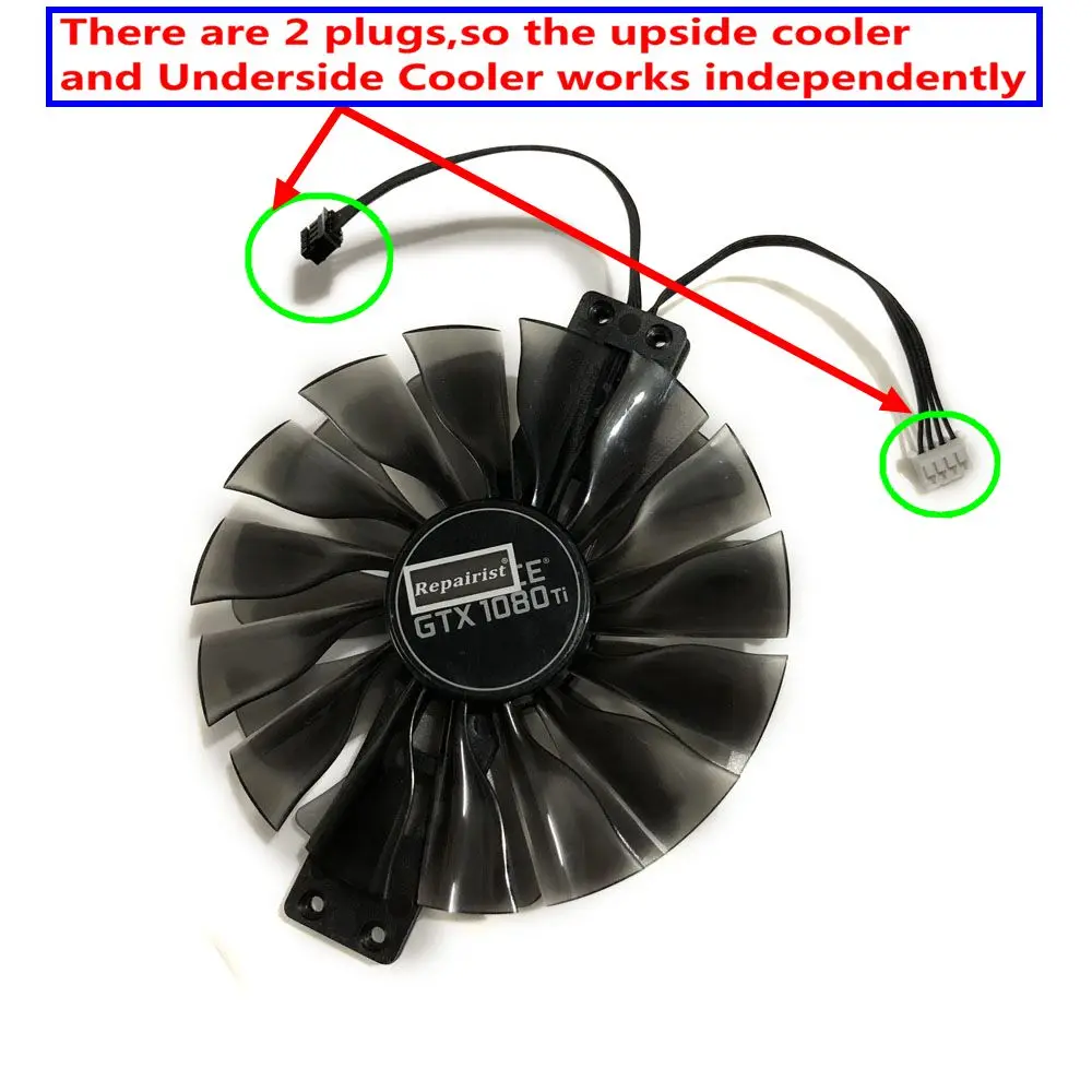 Ventilador de Placas Gráficasfd10010h12sgpu Vga fã da Placa Gráficapara Palit Gtx 1080ti Gamerock Premium Editionpara Palit Gtx1080 ti Gamerock Premium Edition - Imagem 2