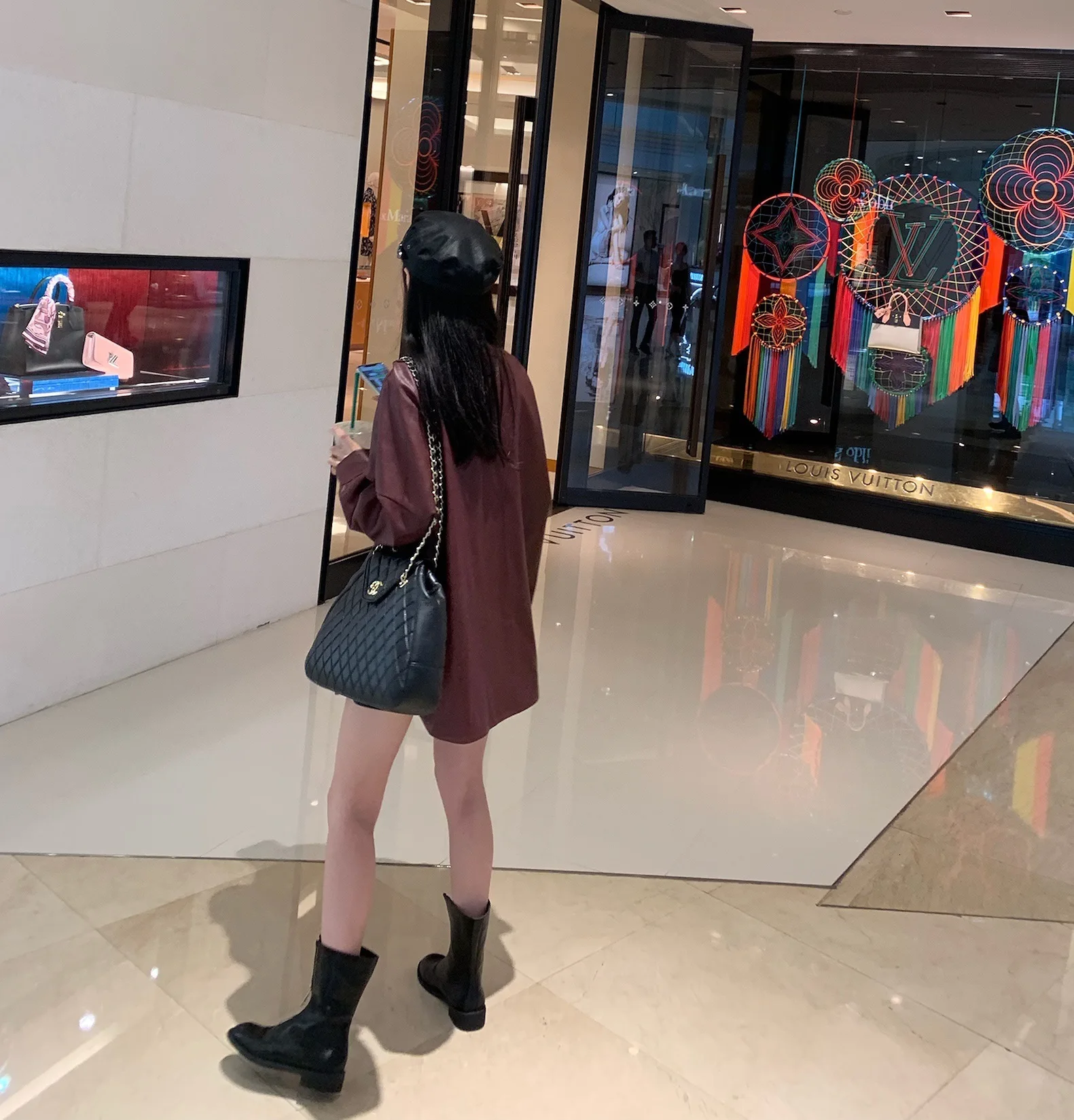 SHENGPALAE New Fashion Autumn Solid Loose With Belt Slim Jacket Women Single Breasted Pocket Korean Version PU Coat FT929