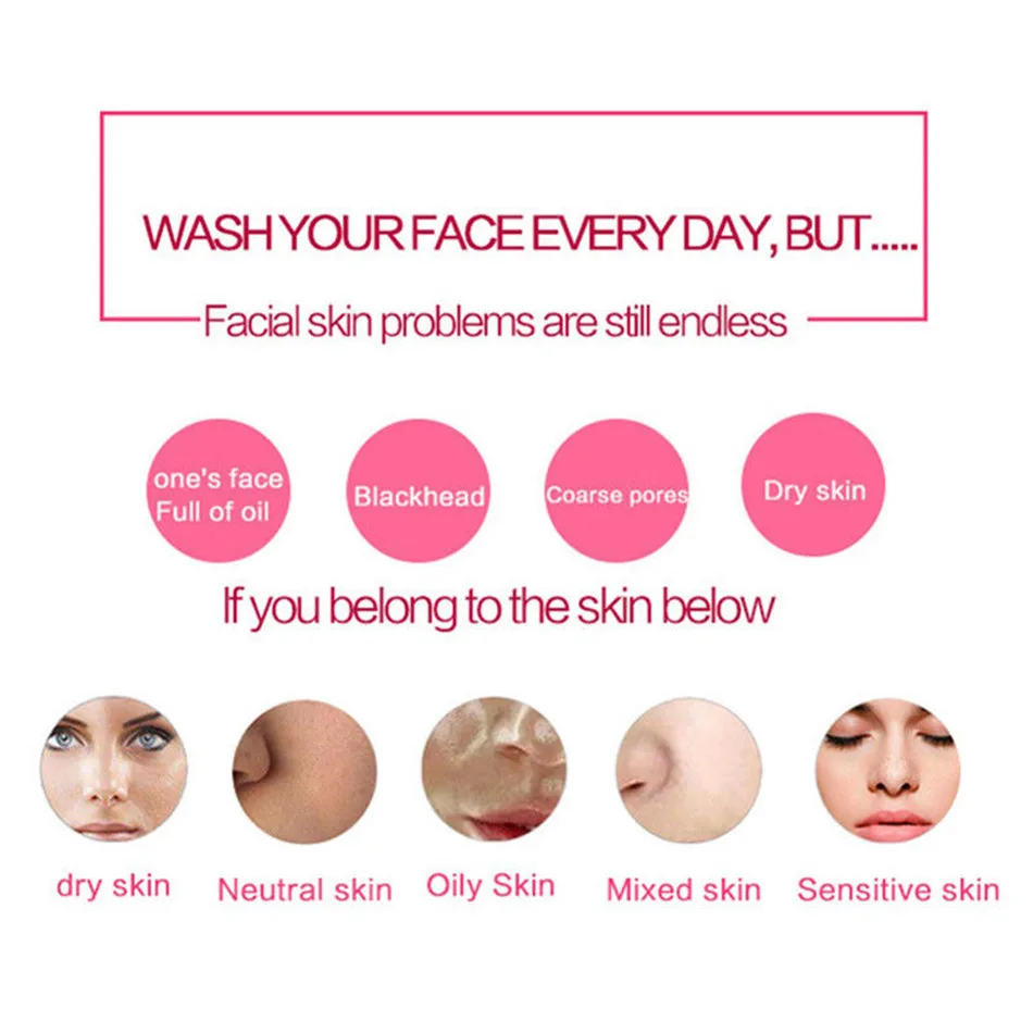 Electric Silicone Face Cleansing Brush Sonic Massage USB Rechargeable Ultrasonic Face Cleaner Beauty Tool Facial cleansing brush