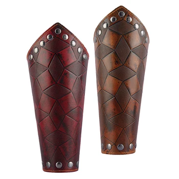 

Faux Leather Gauntlet for Men Women Wristband Wide Bracer Arm Armor Cuff