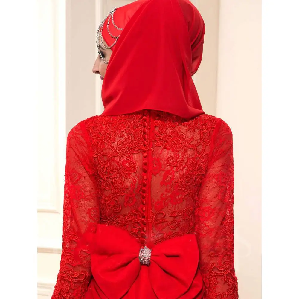 Кружевная Абая Свадебное Платье Vestidos De Noiva арабское платье невесты с длинным рукавом винтажный хиджаб мусульманское свадебное платье с шалью