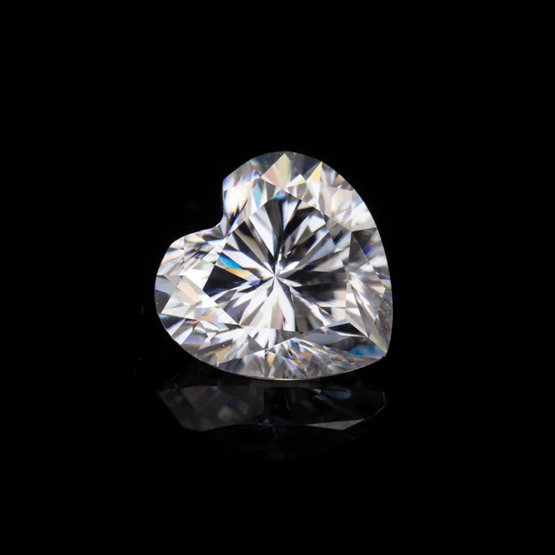 Свободный Муассанит 1.0ct карат 6,5 мм D Цвет в форме сердца Блестящий отличный ювелирный браслет бриллиантовое кольцо материал