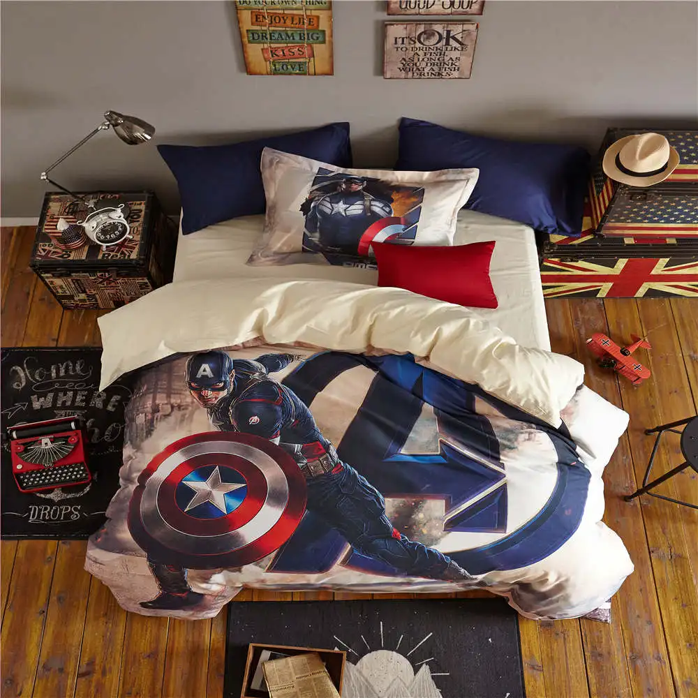 Marver капитан Ameri queensize Постельное белье 3/4 предмета в детском костюме, пена подушкой homd Декор пододеяльник комплекты 3D печать подарок на день рождения; Новинка