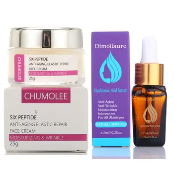 

CHUMOLEE Six peptide Cream+Hyaluronic acid serum Anti Aging Wrinkle whitening Freckle Face Cream Firming Peptide Cream Skincare
